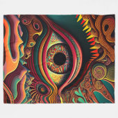 Psychedelic Blanket Fleece Deken (Voorkant (Horizontaal))