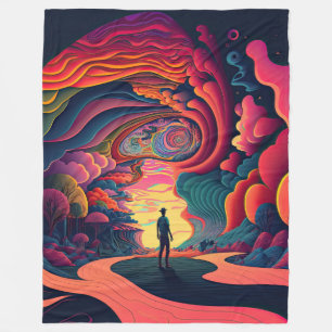 Psychedelic Blanket Fleece Deken