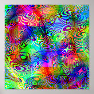 Psychedelic blobs poster