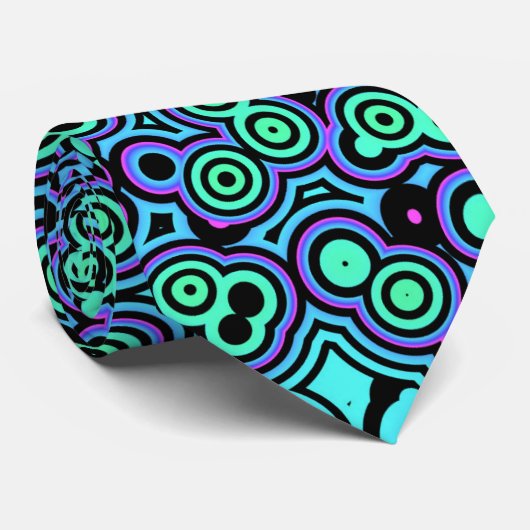 Psychedelic Blobs Stropdas (Opgerold)