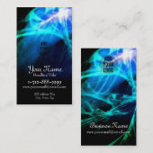Psychedelic Blue Burst Fractals Visitekaartje (Voorkant / Achterkant)