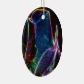 Psychedelic Blue Roos Flower Ornament (Rechts)