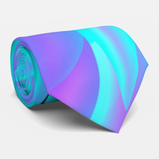 Psychedelic blue Water Swirl Stropdas (Opgerold)