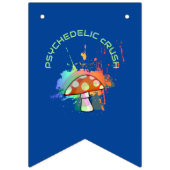 Psychedelic Boho Retro Party Amanita Mushroom Vlaggetjes (Derde vlag)