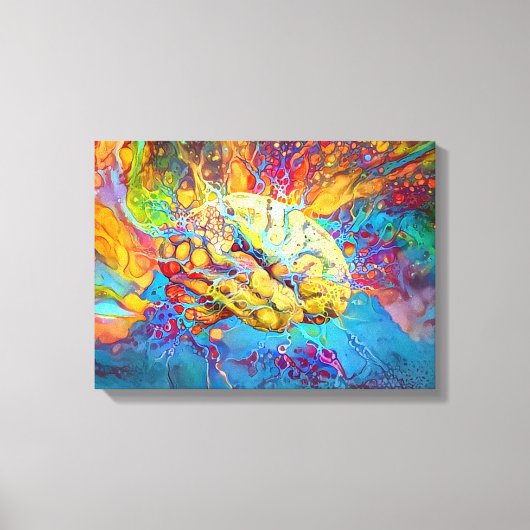 Psychedelic Brain Canvas Afdruk (Voorkant)