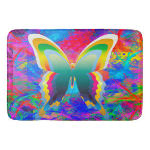 Psychedelic Butterflies Badmat