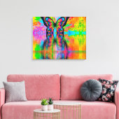 Psychedelic Butterfly Canvas Afdruk (Insitu (Woonkamer))