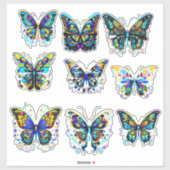 Psychedelic Butterfly Delight Sticker Sheet (Vel)