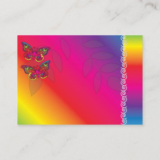 Psychedelic Butterfly Design Enclosure Card Informatiekaartje (Achterkant)