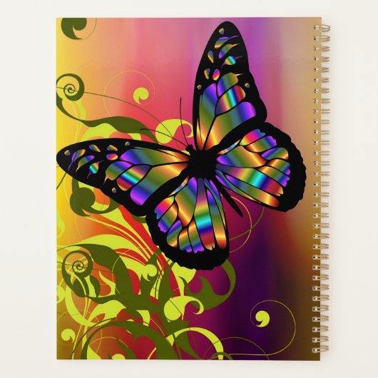 Psychedelic Butterfly Planner (Achterkant)