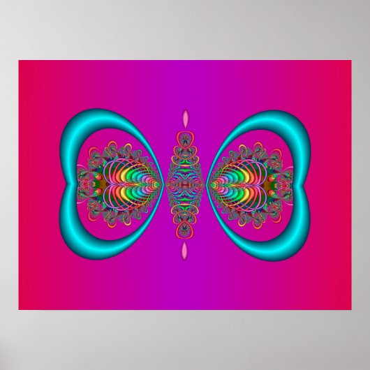 Psychedelic Butterfly Poster (Voorkant)
