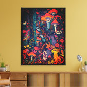 Psychedelic canvas print (Insitu (Woonkamer))