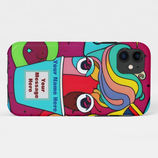 Psychedelic Case-Mate iPhone Case (Achterkant (horizontaal))