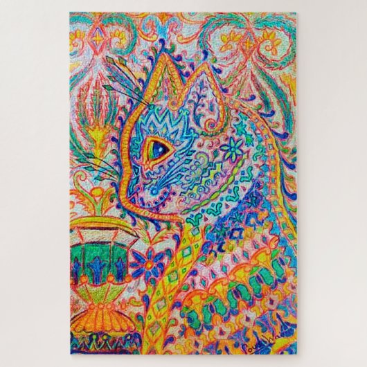 Psychedelic Cat, Louis Wain Legpuzzel (Verticaal)