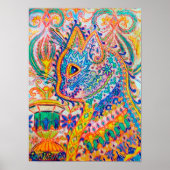 Psychedelic Cat, Louis Wain Poster (Voorkant)