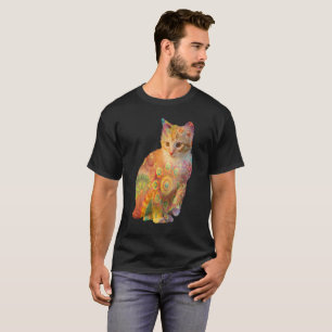 Psychedelic Cat Shirt, Tie Dye Cat Shirt