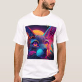 Psychedelic Cat T-shirt (Voorkant)
