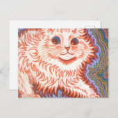  Psychedelic Cat van Louis Wain Briefkaart (Voorkant / Achterkant)