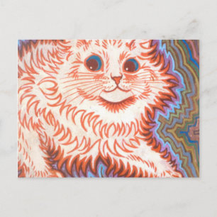 Psychedelic Cat van Louis Wain Briefkaart