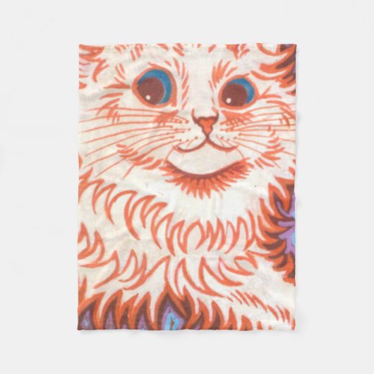  Psychedelic Cat van Louis Wain Fleece Deken (Voorkant)