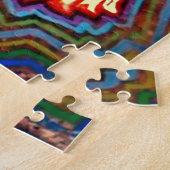  Psychedelic Cat van Louis Wain Legpuzzel (Zijkant)