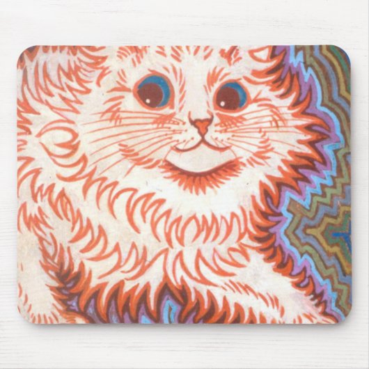 Psychedelic Cat van Louis Wain Muismat (Voorkant)