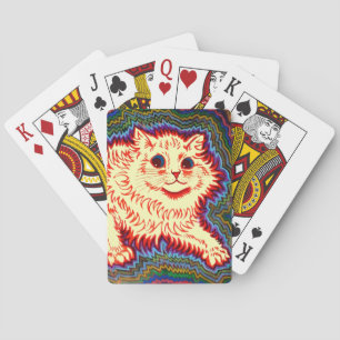  Psychedelic Cat van Louis Wain Pokerkaarten