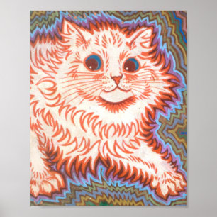  Psychedelic Cat van Louis Wain Poster