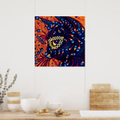 "Psychedelic Cat" van Louis Wain Poster (Keuken)