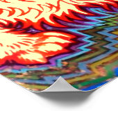  Psychedelic Cat van Louis Wain Poster (Hoek)