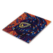 "Psychedelic Cat" van Louis Wain Tegeltje (Zijkant)