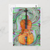 Psychedelic Cello Briefkaart (Voorkant / Achterkant)