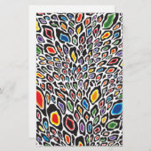 Psychedelic Cheetah Briefpapier (Voorkant / Achterkant)