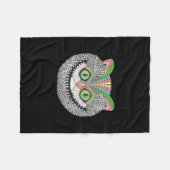 Psychedelic Cheshire Cat Fleece Deken (Voorkant (Horizontaal))