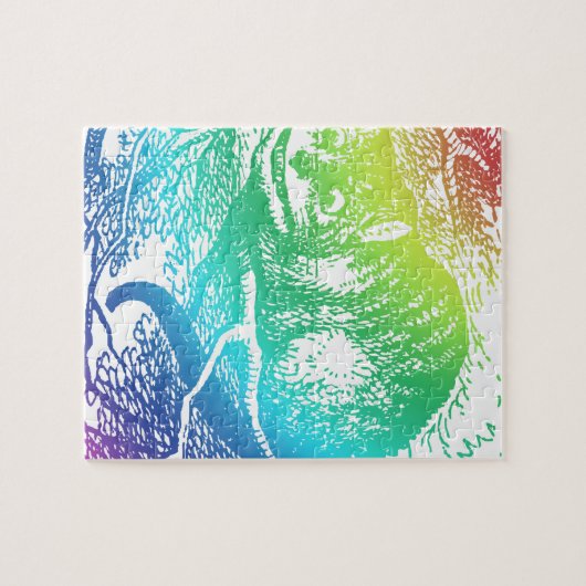 Psychedelic Cheshire Cat Trippy Alice Legpuzzel (Horizontaal)