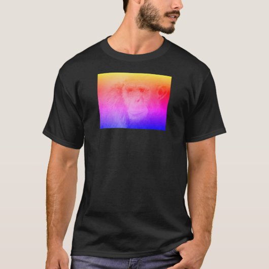 Psychedelic Chimp Shirt Black Mannen (Voorkant)