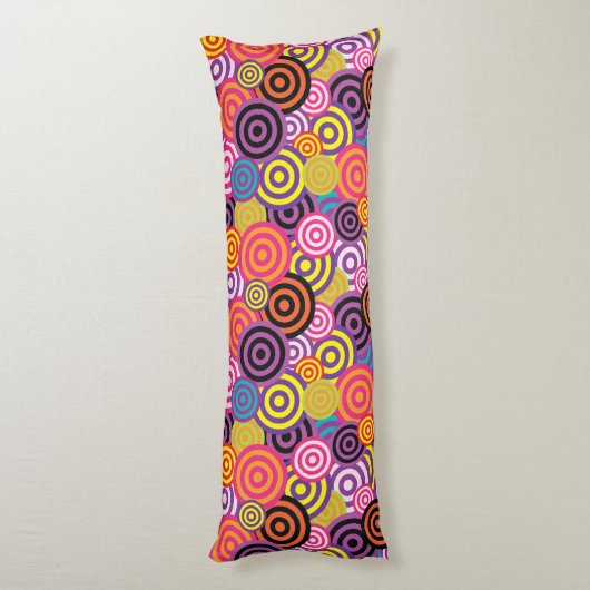 Psychedelic cirkels lichaam kussen (Achterkant (Verticaal))