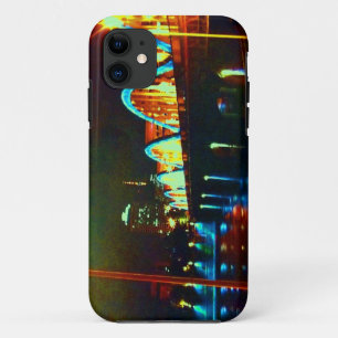 🌌🌉 🌙Psychedelic City Nightscape Fabulous iPhone 11 Hoesje