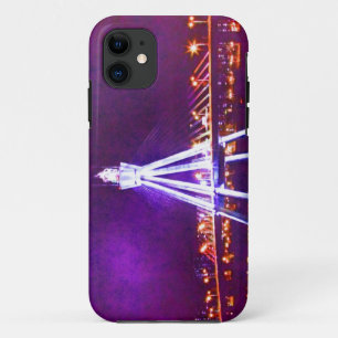 🌌🌉 🌙Psychedelic City Nightscape Fabulous iPhone 11 Hoesje