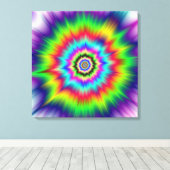Psychedelic Color Explosion Canvas Afdruk (Insitu (Houten vloer))