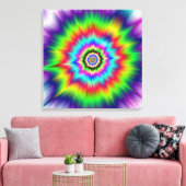 Psychedelic Color Explosion Canvas Afdruk (Insitu (Woonkamer))