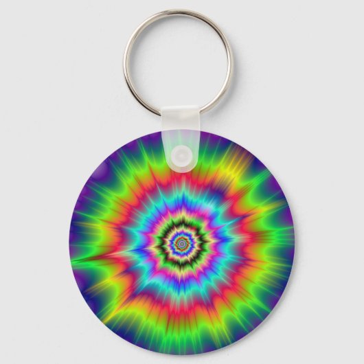 Psychedelic Color Explosion Sleutelhanger (Voorkant)