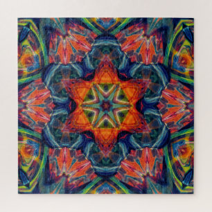 Psychedelic Colorful Kaleidoscope Patroon Legpuzzel
