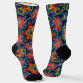 Psychedelic Colorful Kaleidoscope Patroon Sokken (Gebogen)