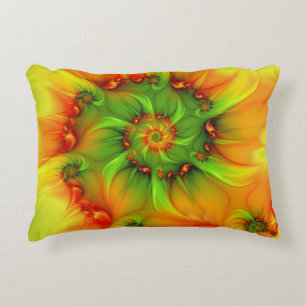Psychedelic Colorful Modern Abstract Fractal Art Accent Kussen