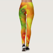 Psychedelic Colorful Modern Abstract Fractal Art Leggings (Achterkant)