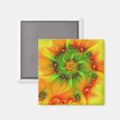 Psychedelic Colorful Modern Abstract Fractal Art Magneet (Voorkant / Achterkant)