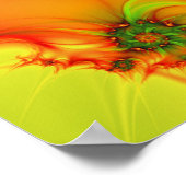 Psychedelic Colorful Modern Abstract Fractal Art Poster (Hoek)