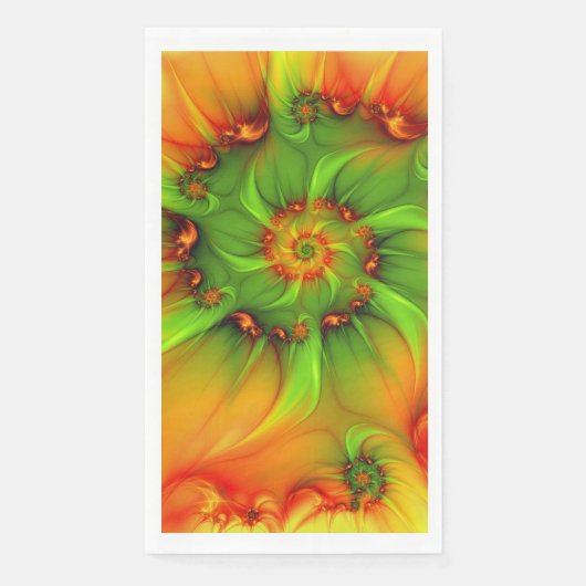 Psychedelic Colorful Modern Abstract Fractal Art Servet (Voorkant)