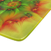 Psychedelic Colorful Modern Abstract Fractal Art Snijplank (Hoek)